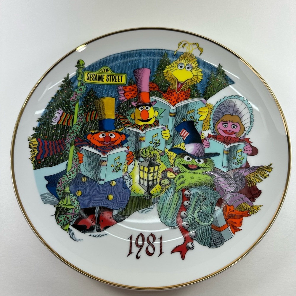 Vintage Sesame Street GORHAM 1981 Plate Japan Display - Picture 2 of 4